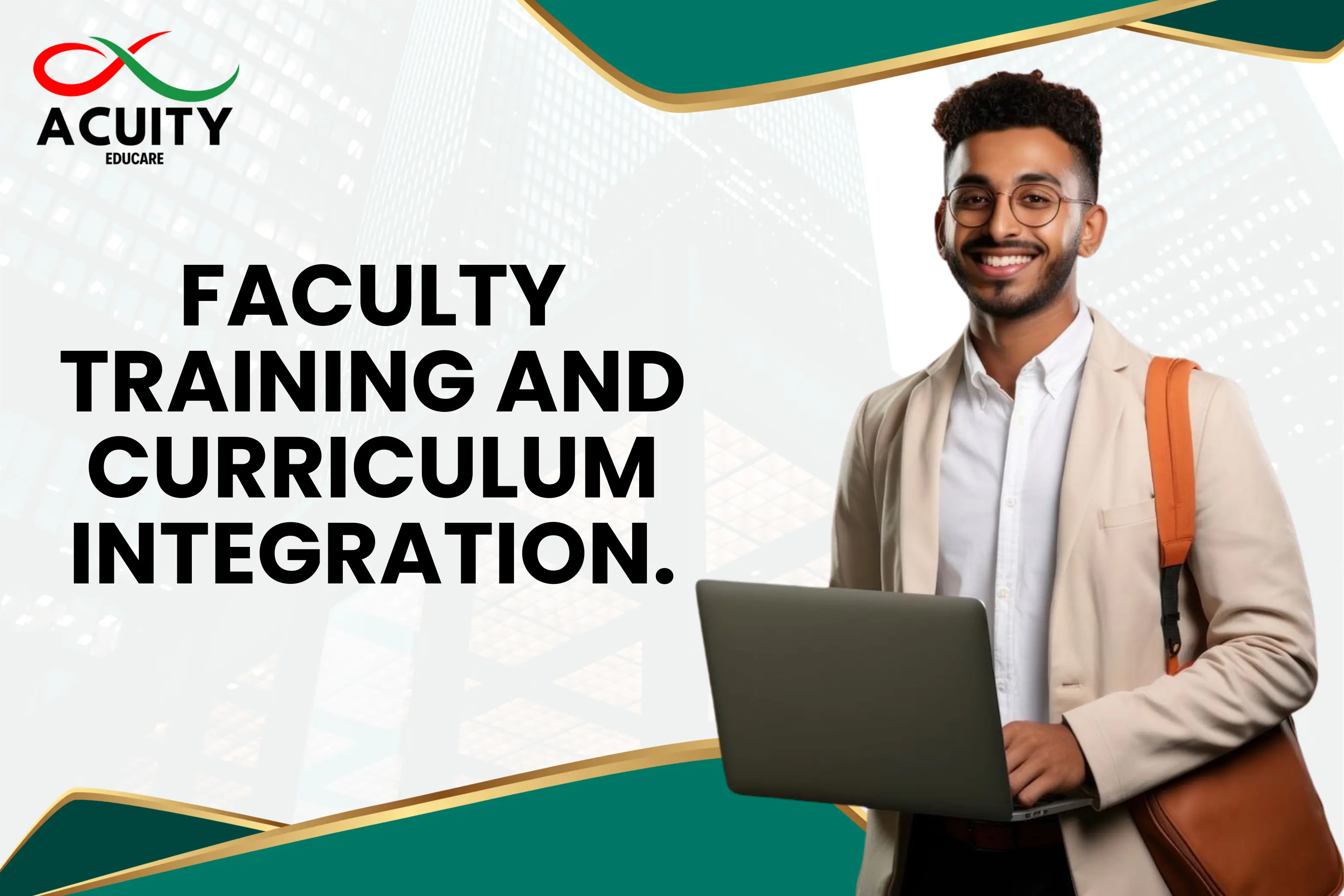 Smiling student with a laptop