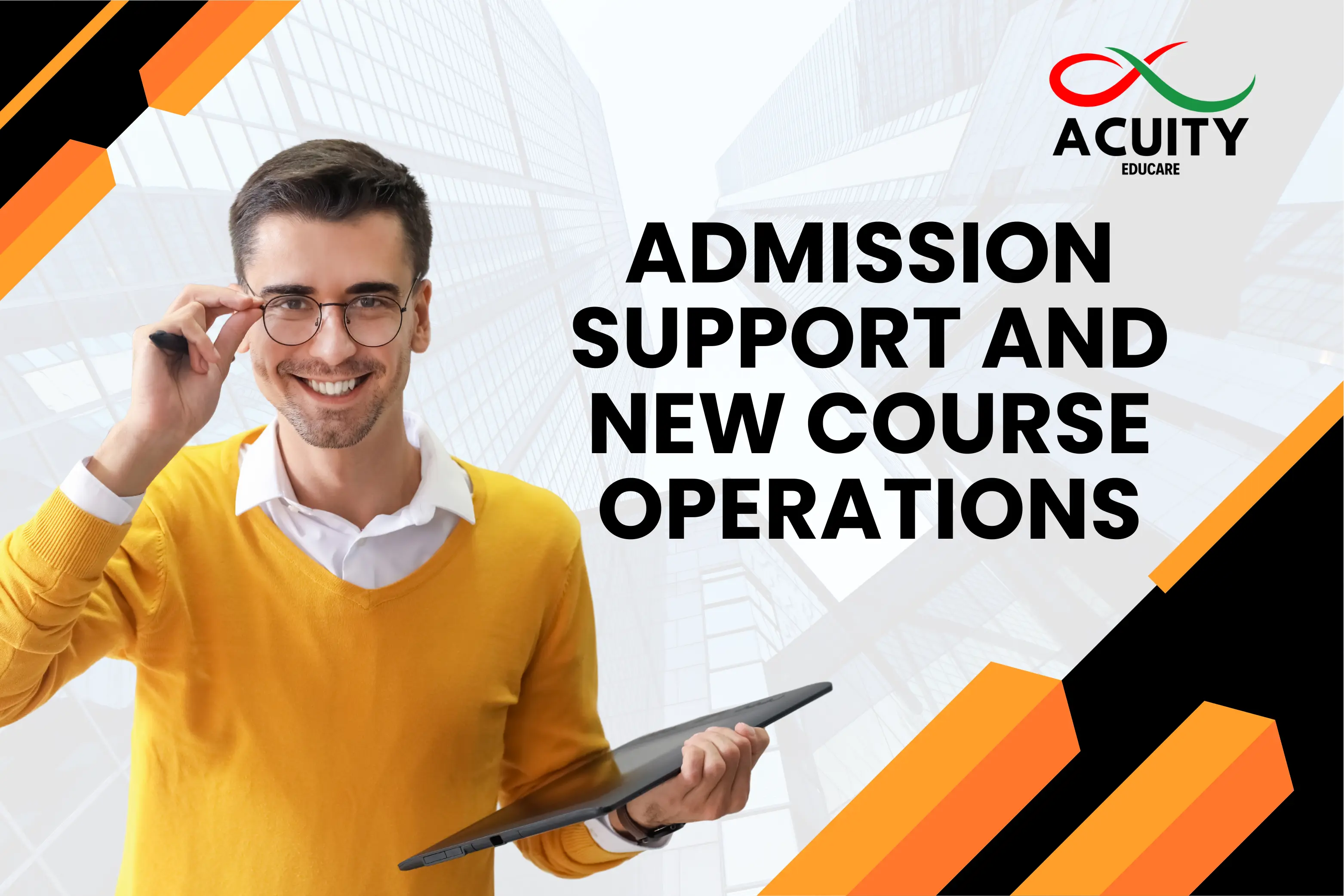 Smiling student with a laptop